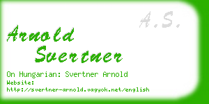 arnold svertner business card